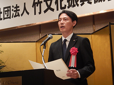 京都市長の祝辞（代理：諏訪真之様）