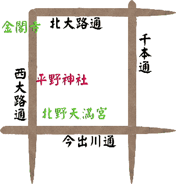 金閣寺の地図