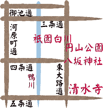 八坂神社の地図