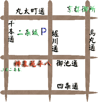 神泉苑の地図